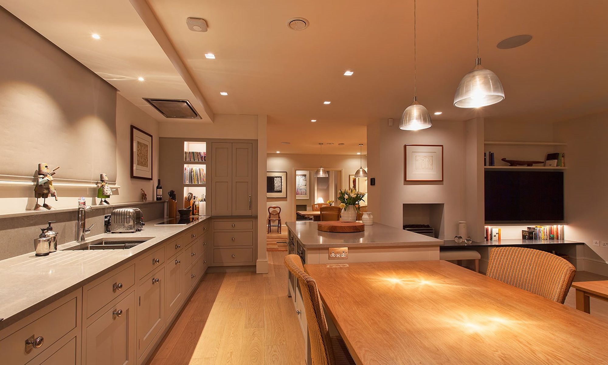 Lighting design in a kitchen